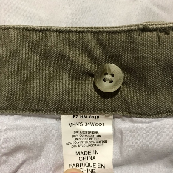 Columbia Briarshun Work Pants Size 34x32 Olive Green/Dark Green - Picture 5 of 6